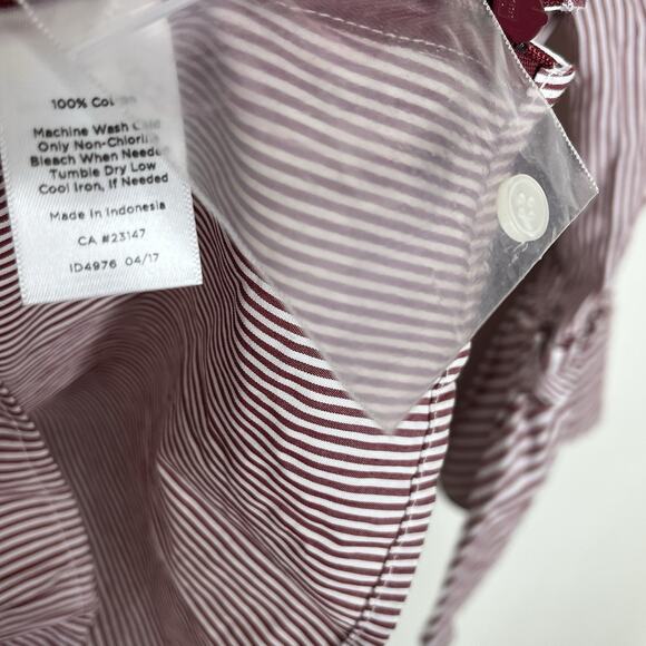 Talbots Flare Sleeve Striped Top Red Womens XS Preppy Bell Nautical Ruffled - Picture 5 of 6